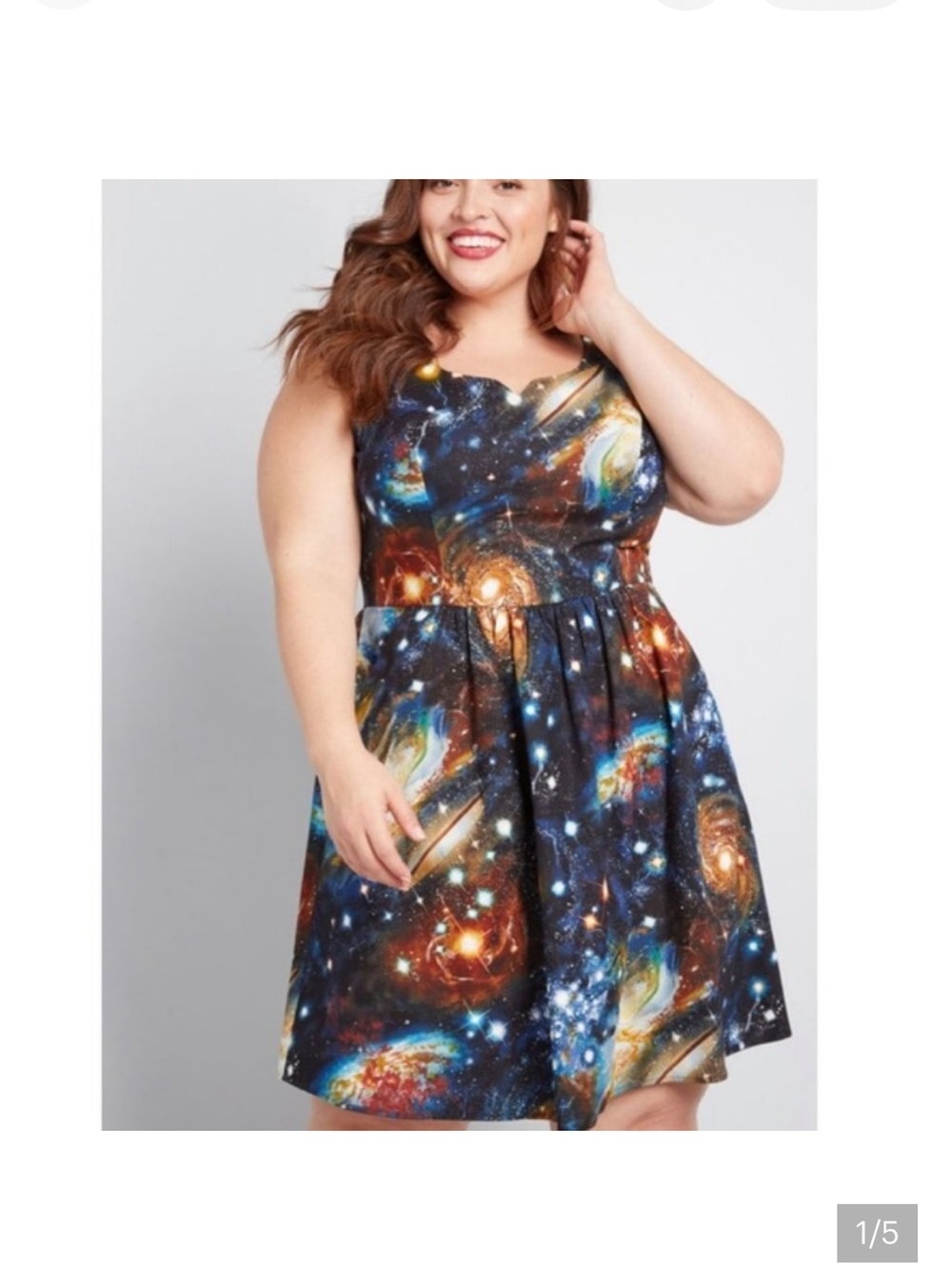 Modcloth Plus-Size Retro Rockabilly Outer-Space Galaxy Science QuirkyDress Sz 3x